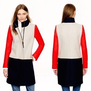 J.Crew wool colorblock coat